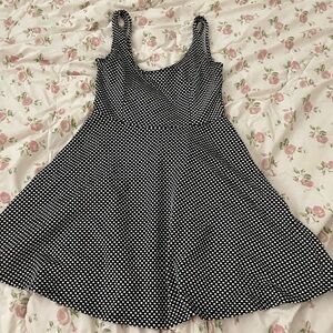 H&M Black and White Polka Dot Mini Dress